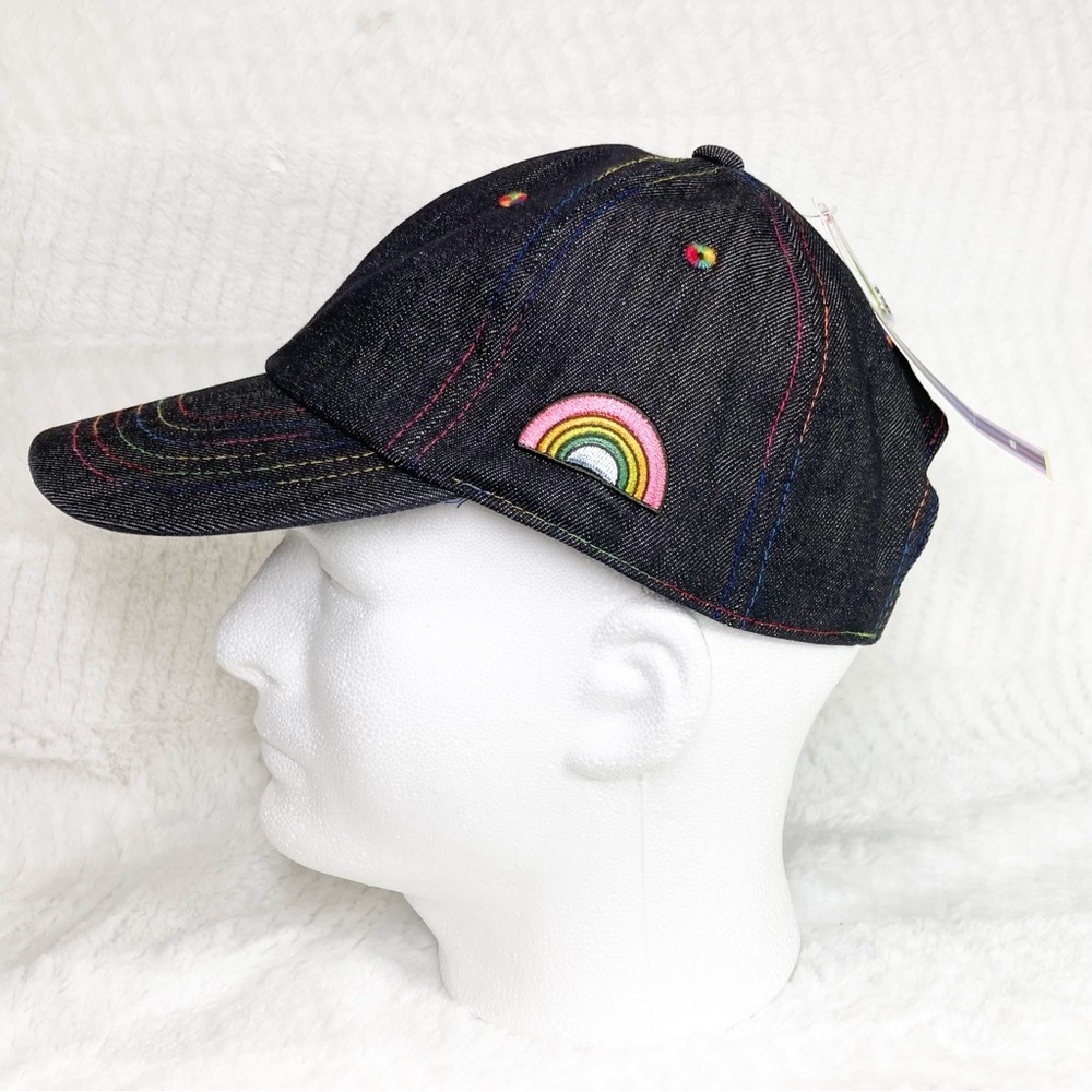 Take Pride Denim Pride Ball Cap Rainbow Embroidery Black NEW